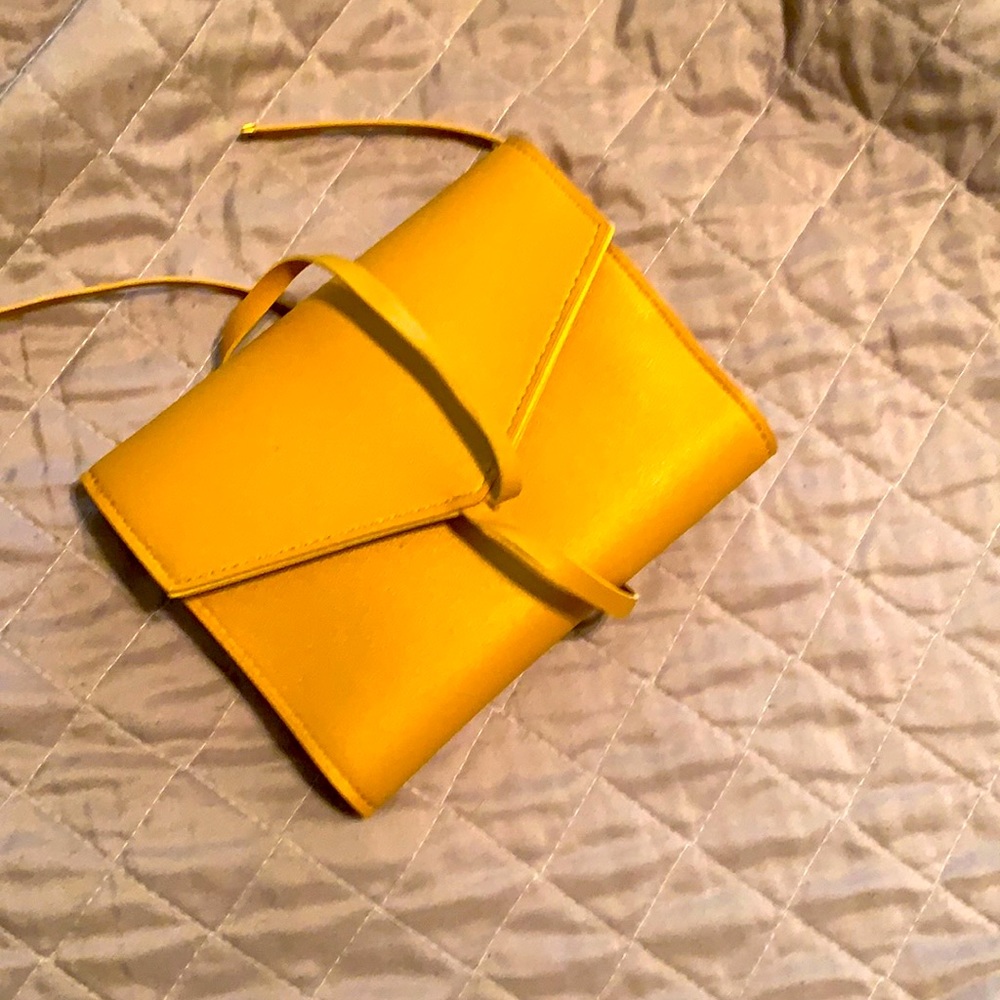 Mustard yellow clutch organizer